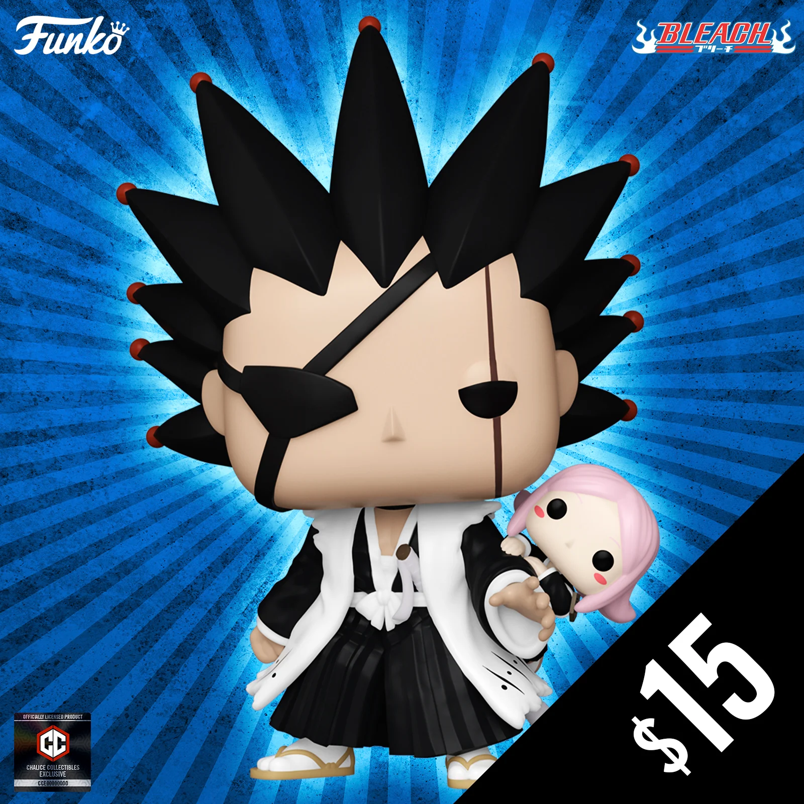 Funko Pop! Chalice Exclusive: Bleach: Kenpachi Zaraki With Yachiru Kusajishi #1730