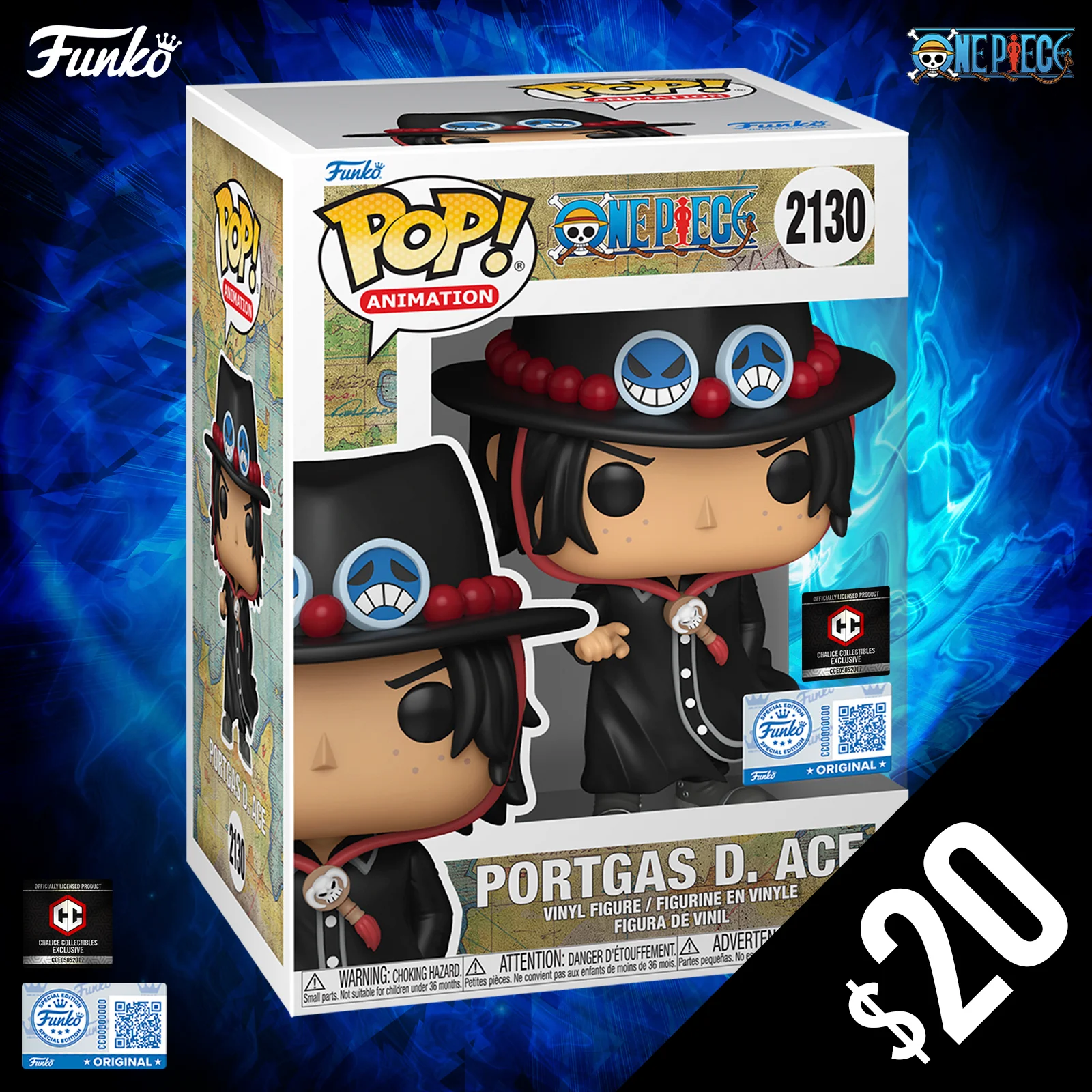 Funko Pop! Chalice Exclusive: One Piece S12: Portgas D. Ace  #2130