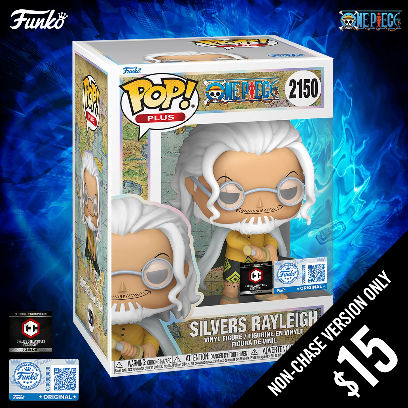 Funko Pop! Chalice Exclusive: One Piece S12: Silvers Rayleigh  #2150 (Non-Chase)