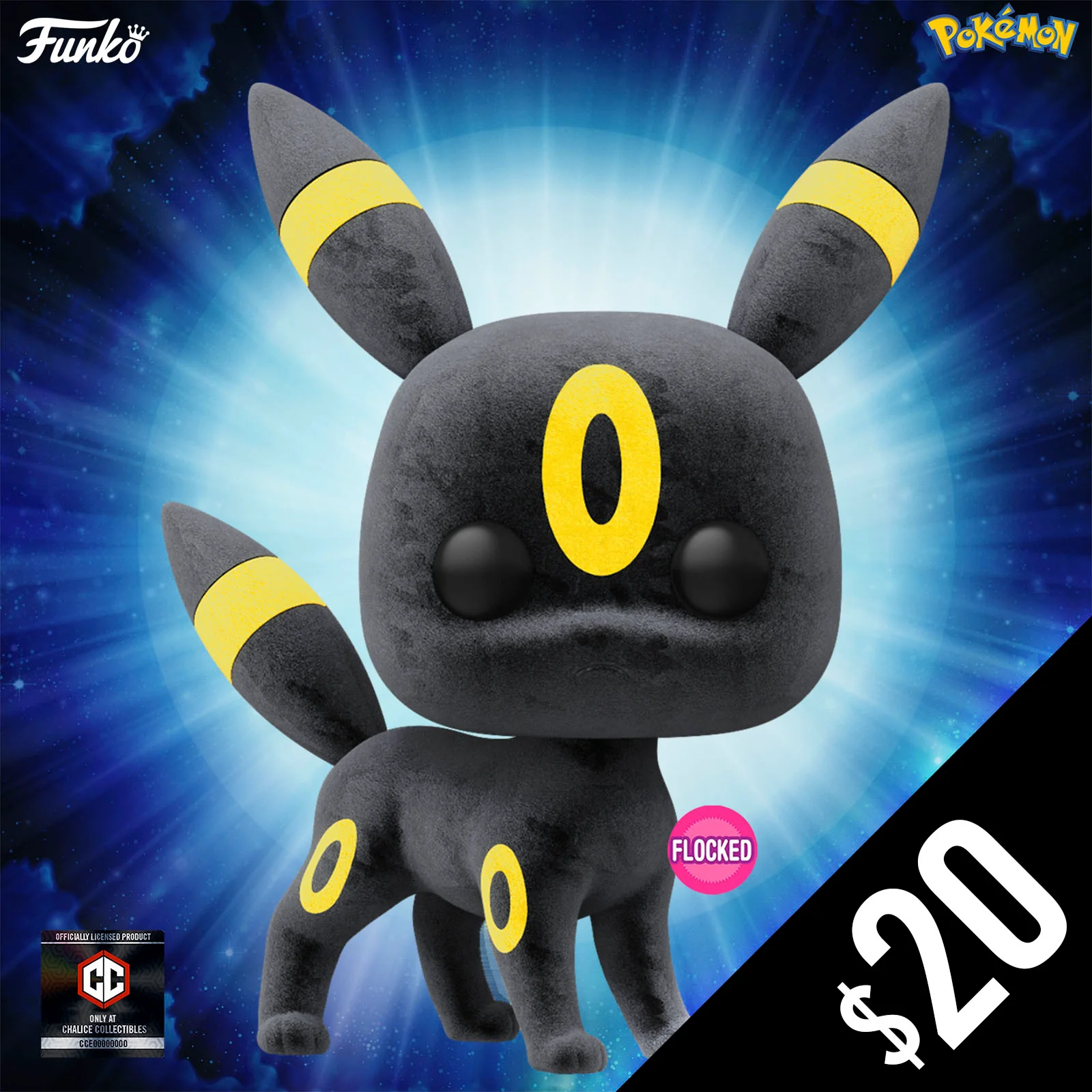 Funko Pop! Chalice Exclusive: Pokémon: Umbreon (Flocked) #948