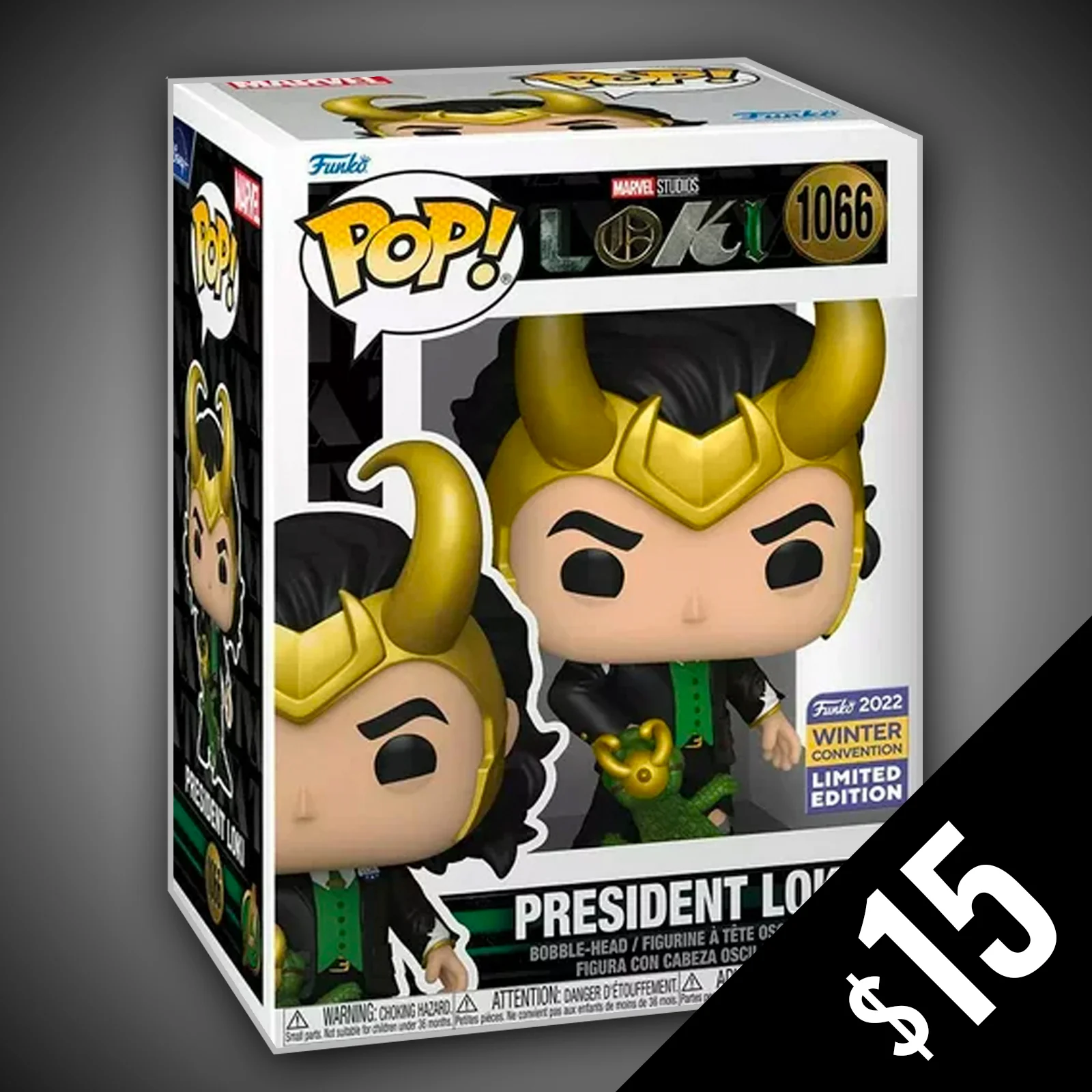 Funko Pop! Marvel: Loki: President Loki #1066 (Winter 2022 Shared Convention)
