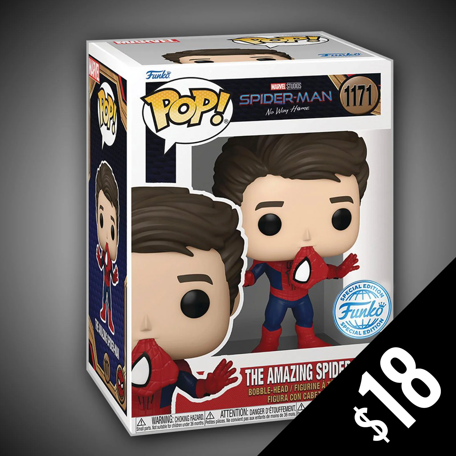 Funko Pop! Marvel: Spider-Man No Way Home: The Amazing Spider-Man (Unmasked) #1171