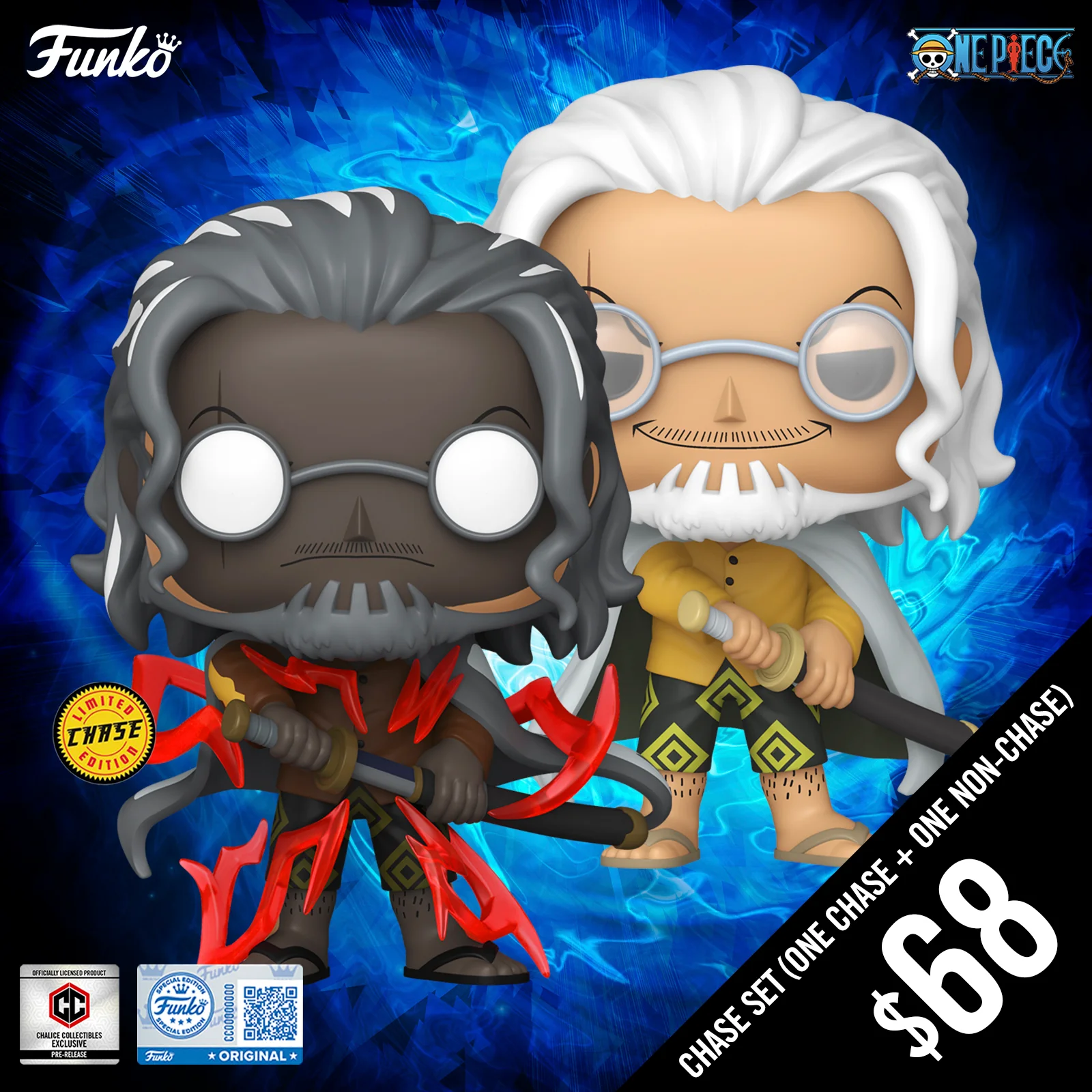Pre-Order: Funko Pop! Chalice Exclusive: One Piece S12: Silvers Rayleigh #2150 (Chase plus Non-Chase) (PR)