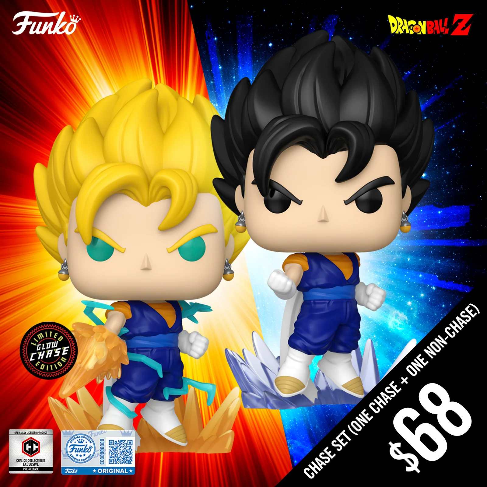 Pre-Order: Funko Pop! Funko Pop! Chalice Exclusive Dragon Ball Z: Vegito #2218 (Chase plus Non-Chase) (PR)