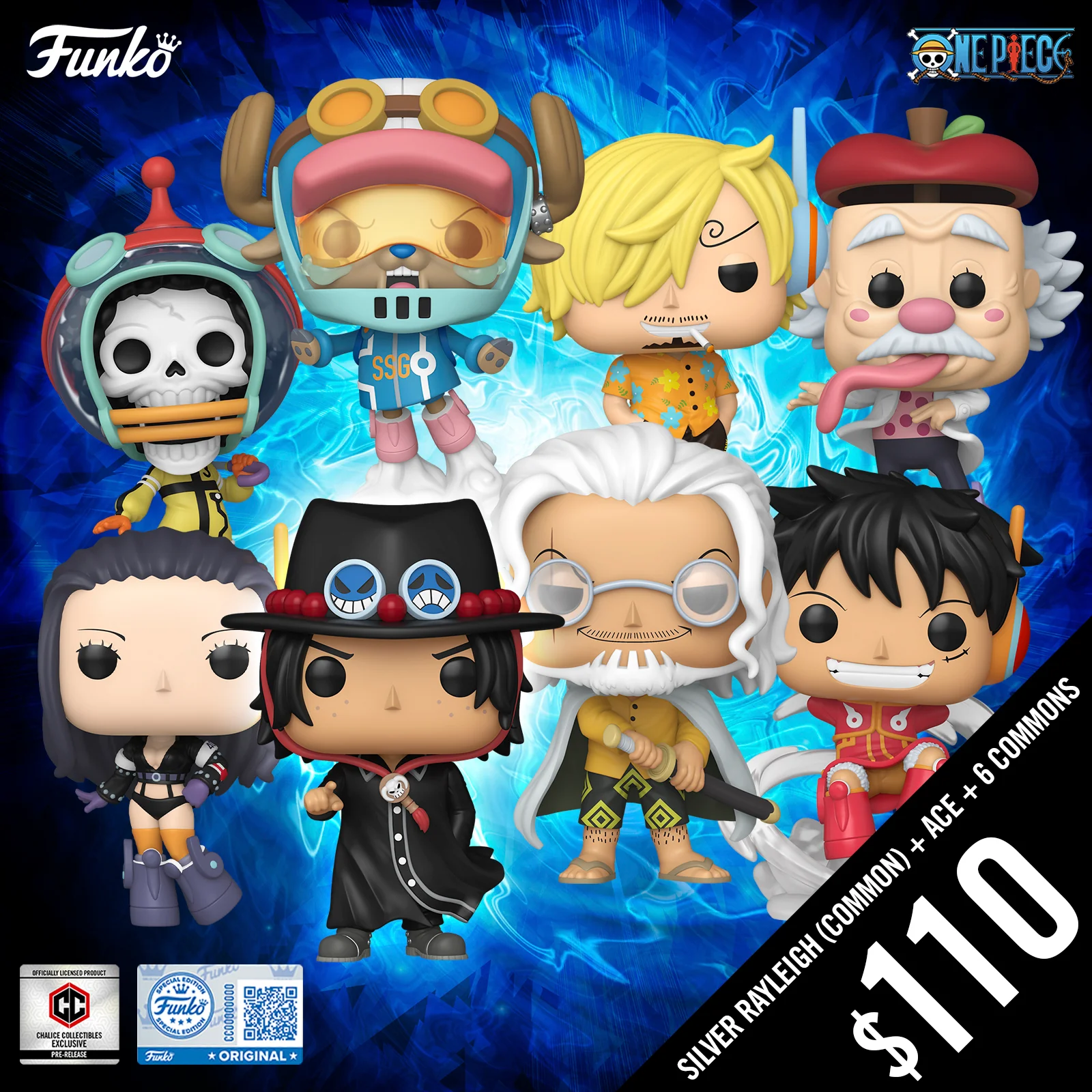 Pre-Order: Funko Pop! One Piece S12: 8 Pop-Bundle (Does NOT include a Silvers Rayleigh Chase)