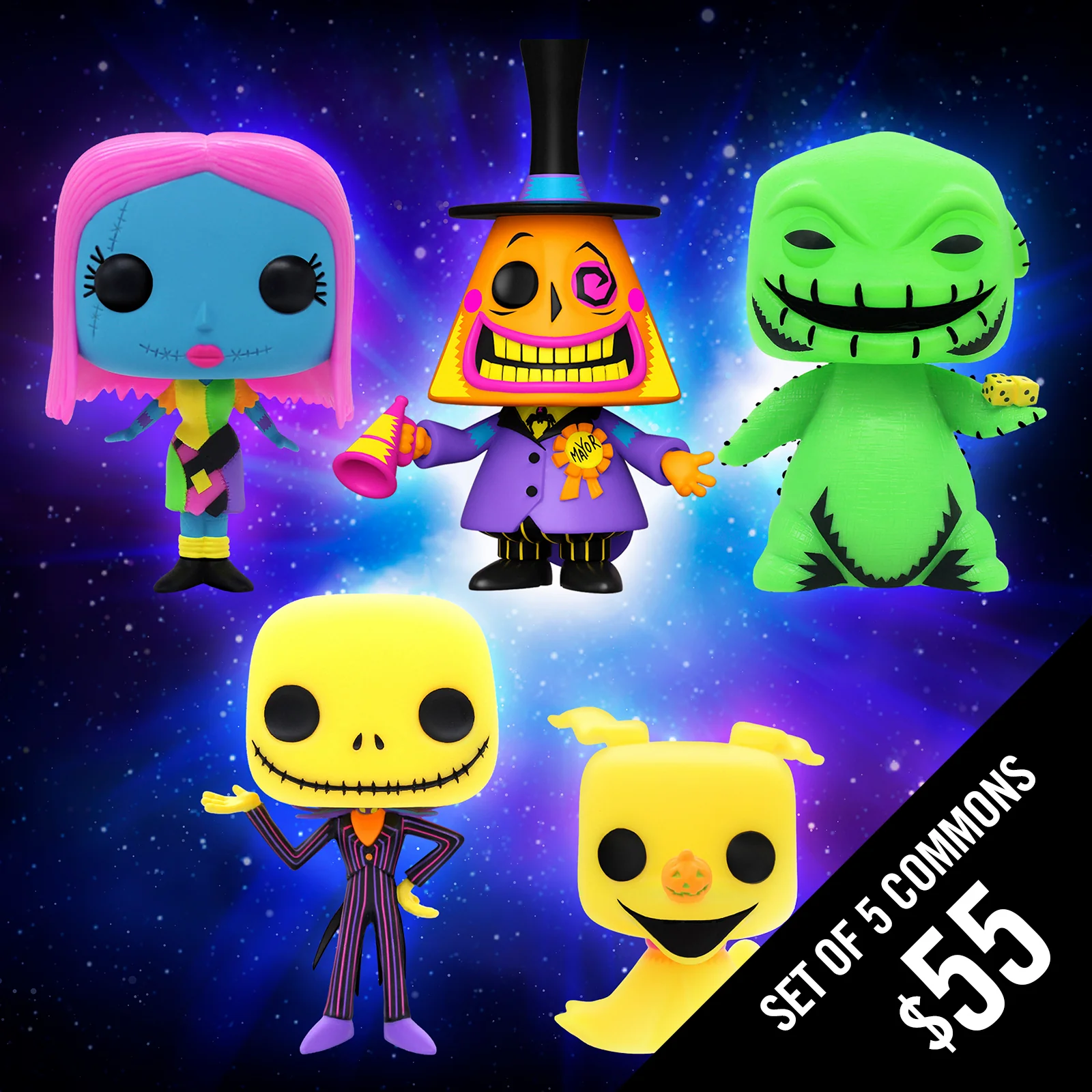 Pre-Order: Funko Pop! TNBC Black Light (Set of 5 Commons)